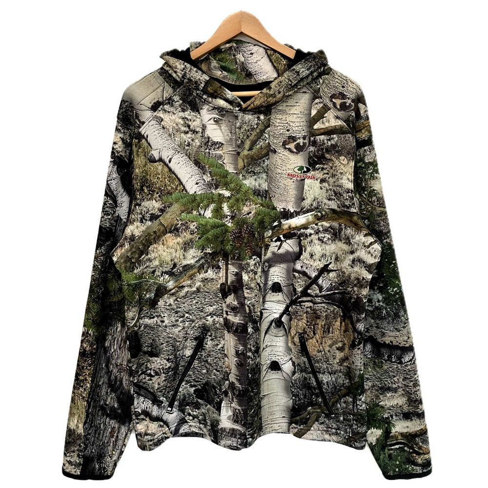 Mossy Oak Woodland Camo Hoodie - Green, Brown, Black